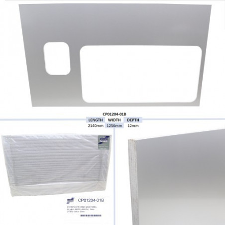 PANNEAU LATERAL AVANT GAUCHE, ARGENT - HB511 (09/17+) TAILLE - 2140 X 1256 X 12MM