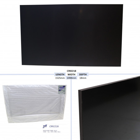 PANNEAU DE RAMPE ARRIERE, NOIR - HB401 TAILLE - 1525 X 1098 X 18 MM