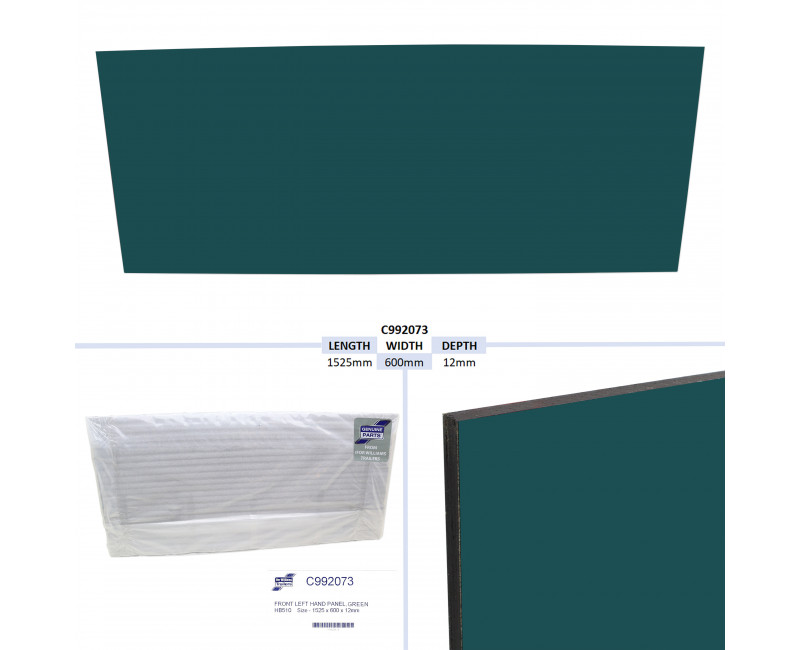 PANNEAU AVANT GAUCHE, VERT - HB510 TAILLE - 1525 X 600 X 12MM