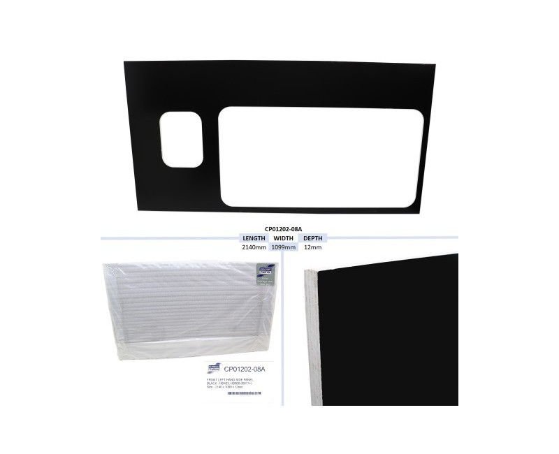 PANNEAU LATERAL AVANT GAUCHE, NOIR - HB403, HB506 (09/17+) TAILLE - 2140 X 1099 X 12MM