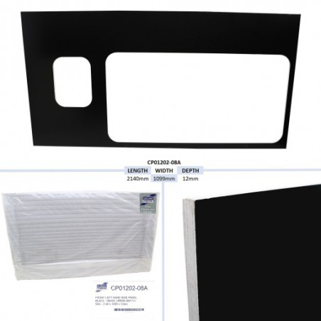 PANNEAU LATERAL AVANT GAUCHE, NOIR - HB403, HB506 (09/17+) TAILLE - 2140 X 1099 X 12MM