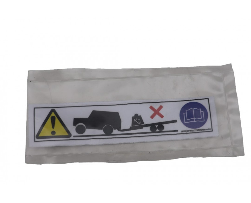 AUTOCOLLANT D'AVERTISSEMENT DE POIDS DE NEZ EVENTA