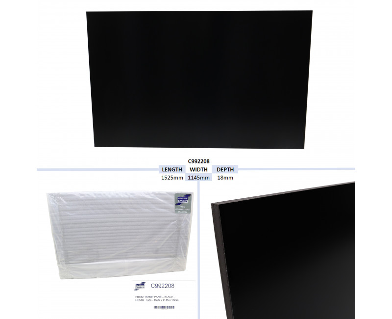 PANNEAU DE RAMPE AVANT, NOIR - HB510 TAILLE - 1525 X 1145 X 18MM
