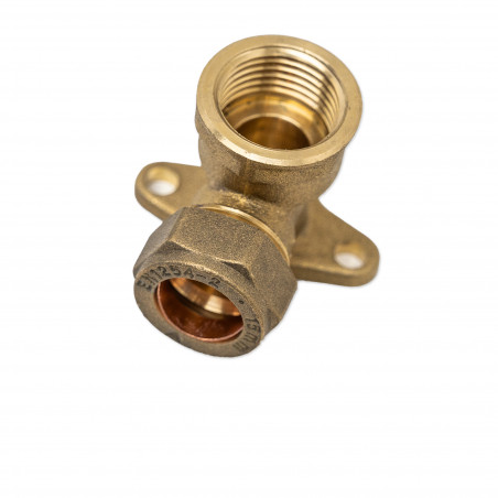 EVENTA/BIAB - PLOMBERIE - PLAQUE MURALE ROBINET EXTERIEUR COUDE 15MM X _"