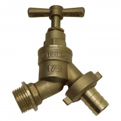 EVENTA/BIAB - PLOMBERIE - ROBINET EXTERIEUR 15 MM X _" AVEC RACCORD DE TUYAU