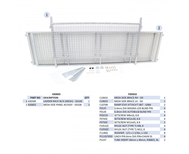 KIT REHAUSSES GRILLAGEES  - GX105