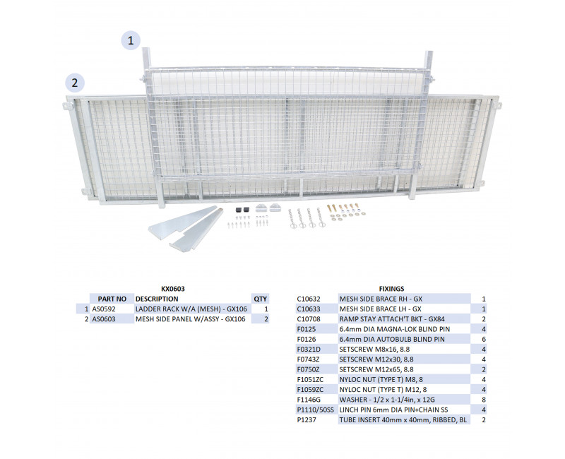 KIT REHAUSSES GRILLAGEES  - GX106