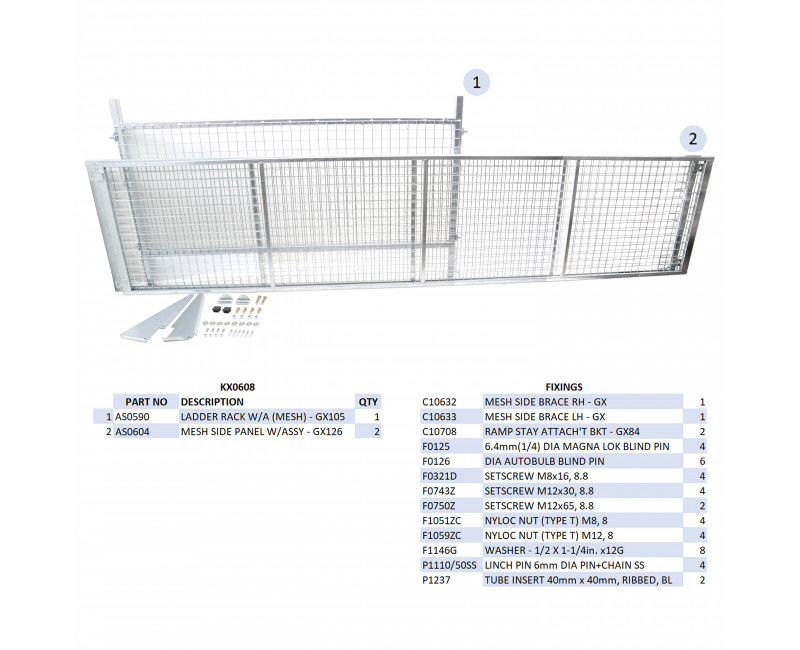 KIT REHAUSSES GRILLAGEES  - GX125