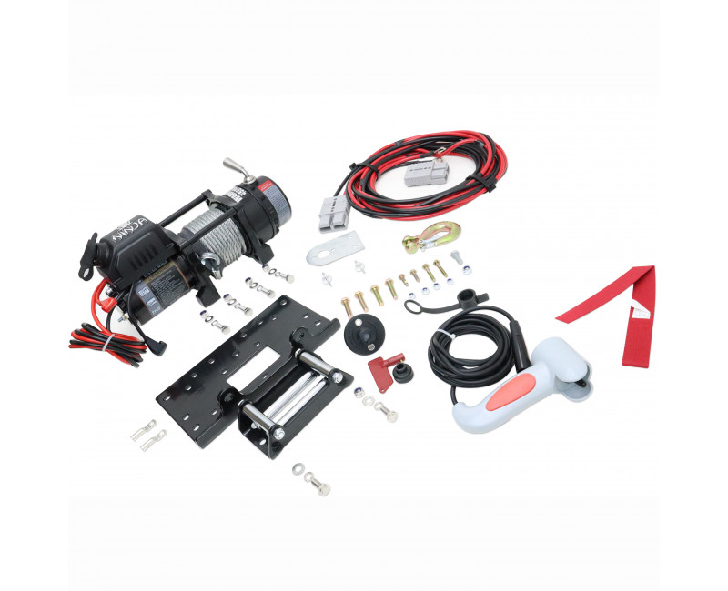 KIT DE TREUIL ELECTRIQUE ET DE CABLE D'ALIMENTATION - GP/GX (REMARQUE : TREUIL MONTE SUR LE SUPPORT DE GODET)