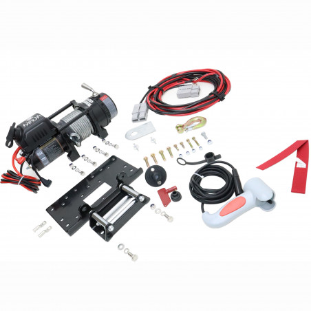 KIT DE TREUIL ELECTRIQUE ET DE CABLE D'ALIMENTATION - GP/GX (REMARQUE : TREUIL MONTE SUR LE SUPPORT DE GODET)