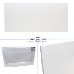 PANNEAU LATERAL, BLANC - BV85 (6' HEADROOM) TAILLE - 2431 X 1829 X 14MM
