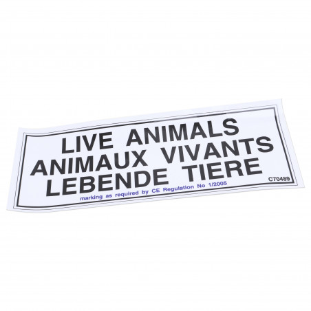 AUTOCOLLANT ANIMAUX VIVANTS ANGLAIS/FRANÇAIS/ALLEMAND - LS