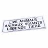 AUTOCOLLANT ANIMAUX VIVANTS ANGLAIS/FRANÇAIS/ALLEMAND - LS