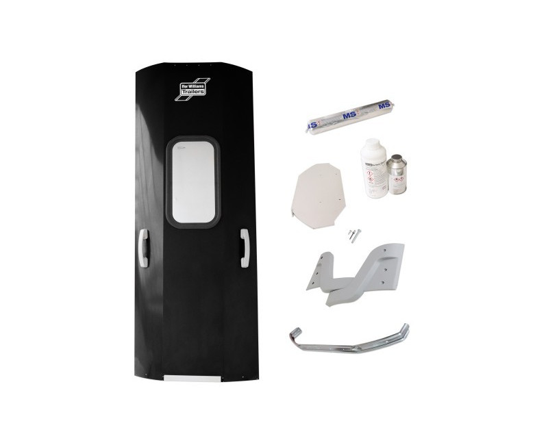 KIT DE CONVERSION DE PANNEAU DE FAÇADE AVANT MK1 (COMPOSITE) À MK2 (ALU)- - NOIR (HB506/511)