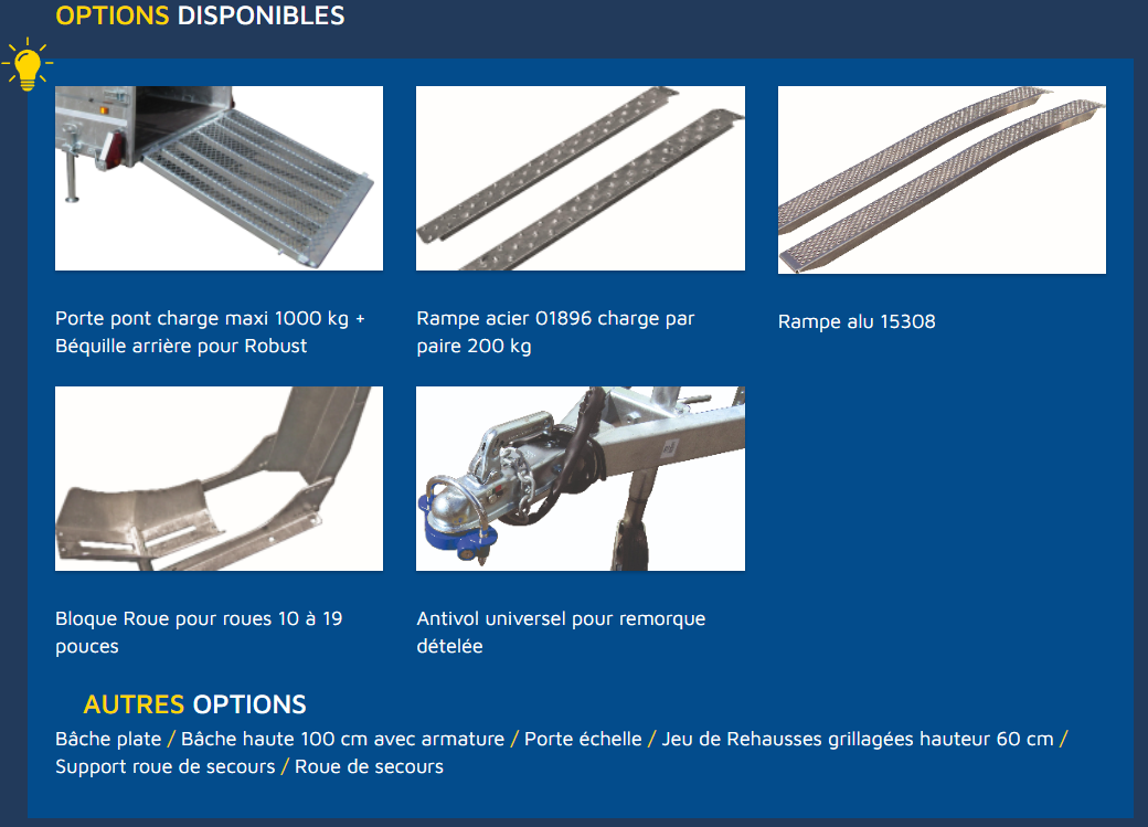 Porte-pont et béquilles arrières Lider charge max 300 Kg - Rampes moto et  quad